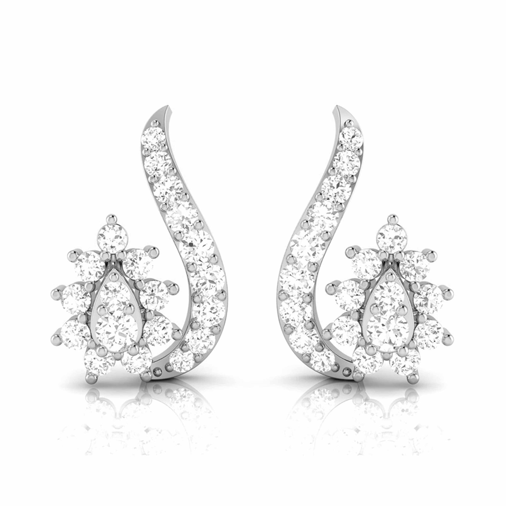Jewelove™ Earrings Platinum Earrings with Diamonds JL PT E ST 2233