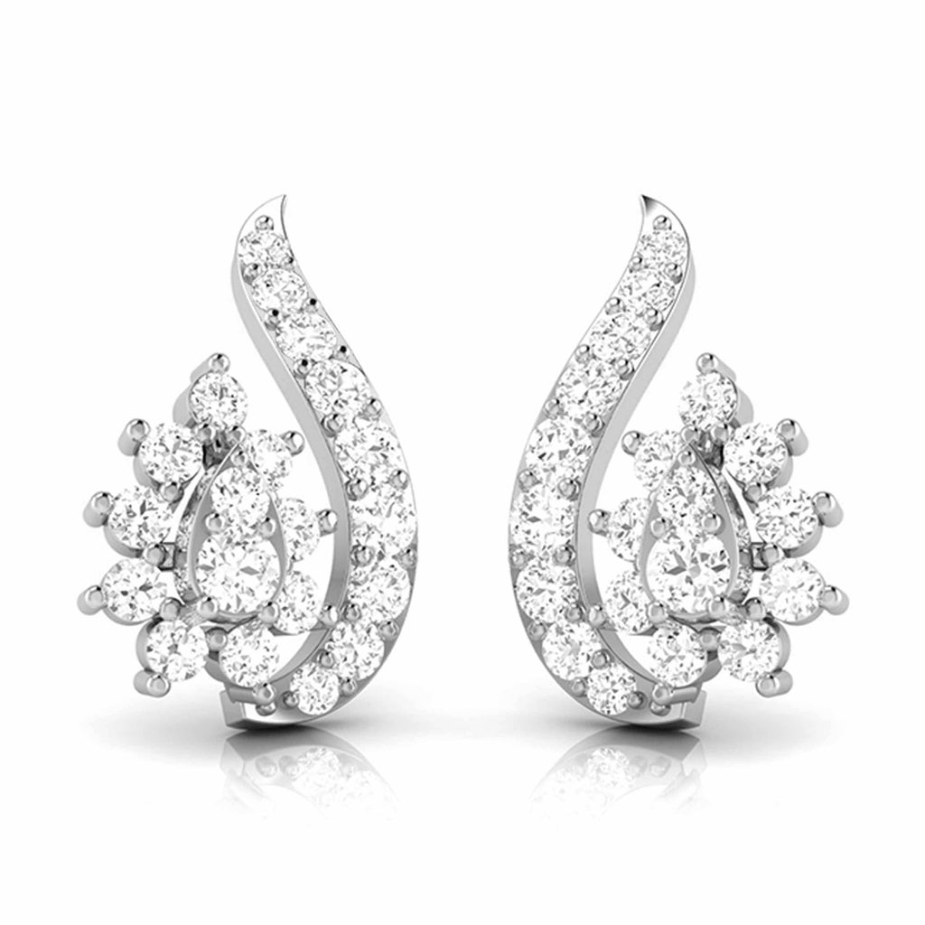 Jewelove™ Earrings SI IJ Platinum Earrings with Diamonds JL PT E ST 2233