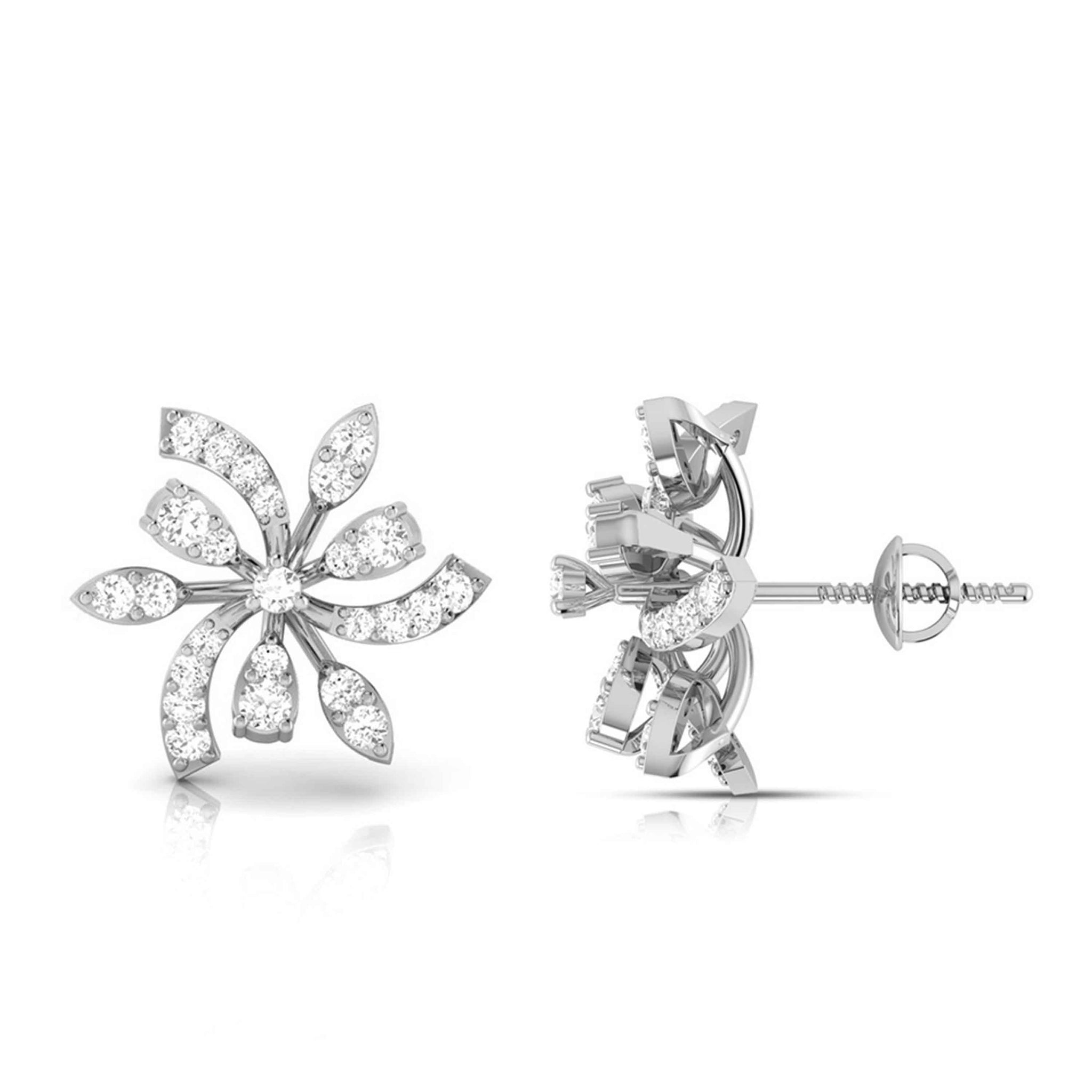 Jewelove™ Earrings Platinum Earrings with Diamonds JL PT E ST 2237