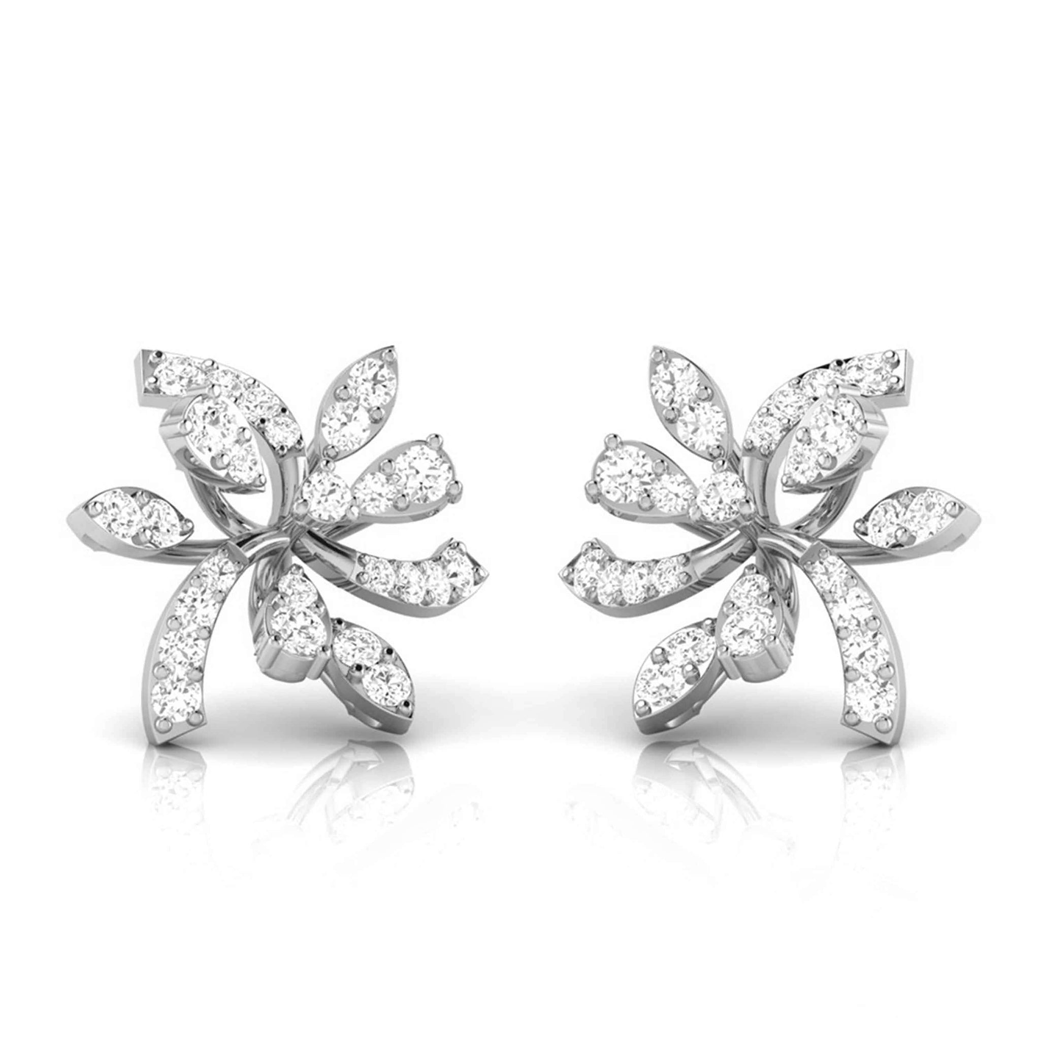 Jewelove™ Earrings Platinum Earrings with Diamonds JL PT E ST 2237