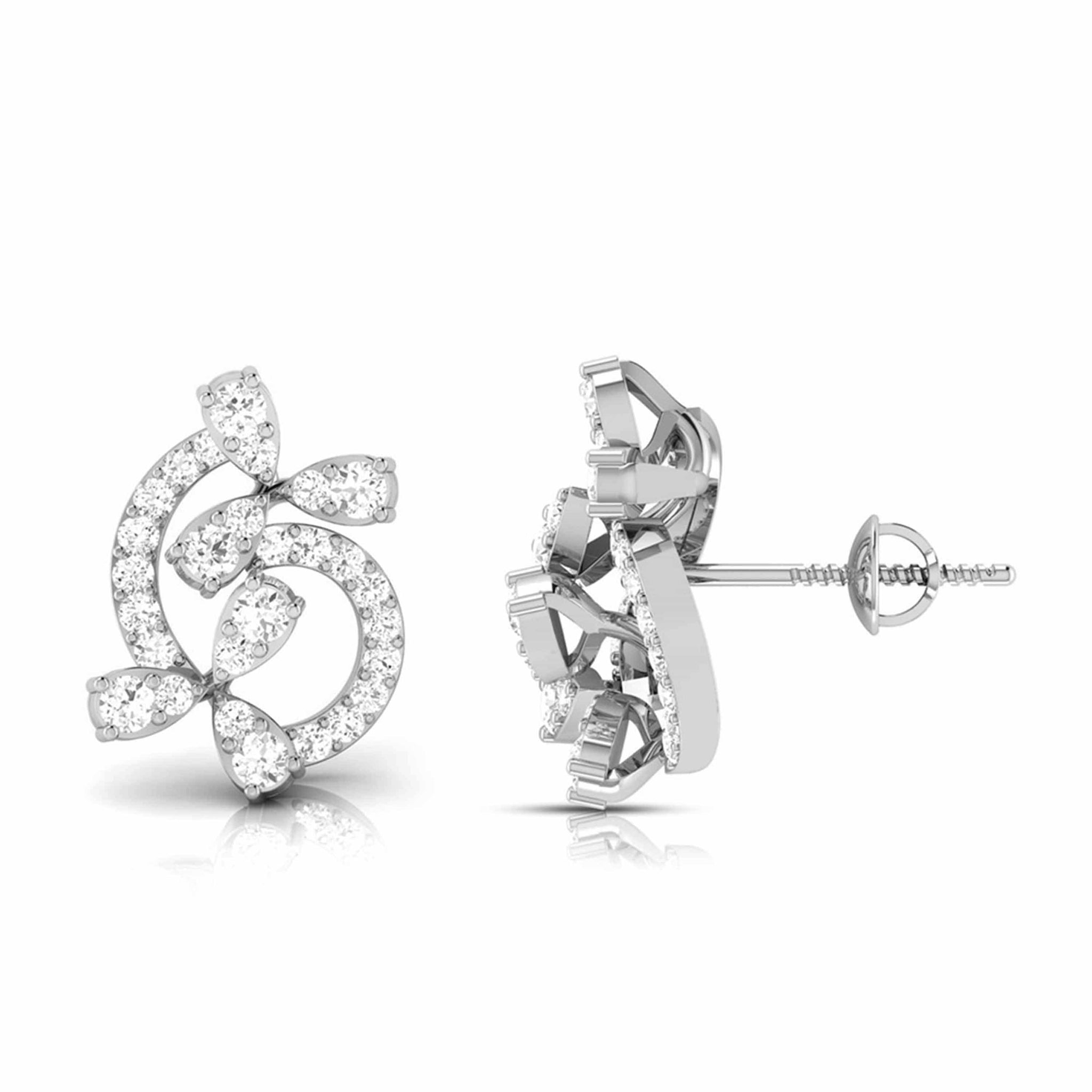 Jewelove™ Earrings Platinum Earrings with Diamonds JL PT E ST 2239