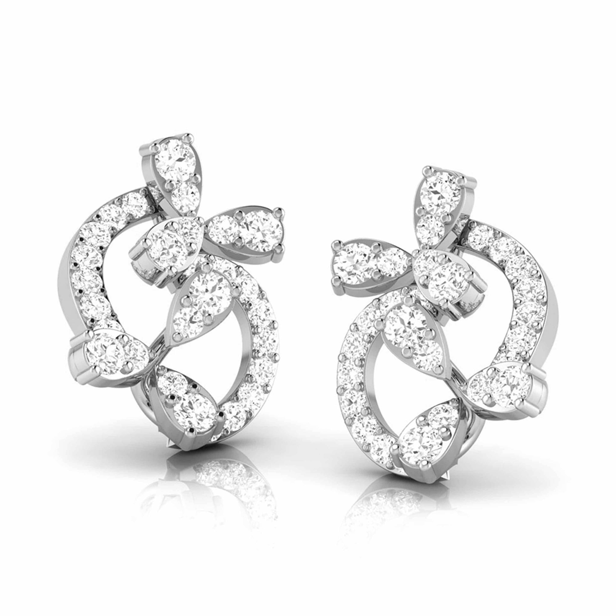 Jewelove™ Earrings Platinum Earrings with Diamonds JL PT E ST 2239