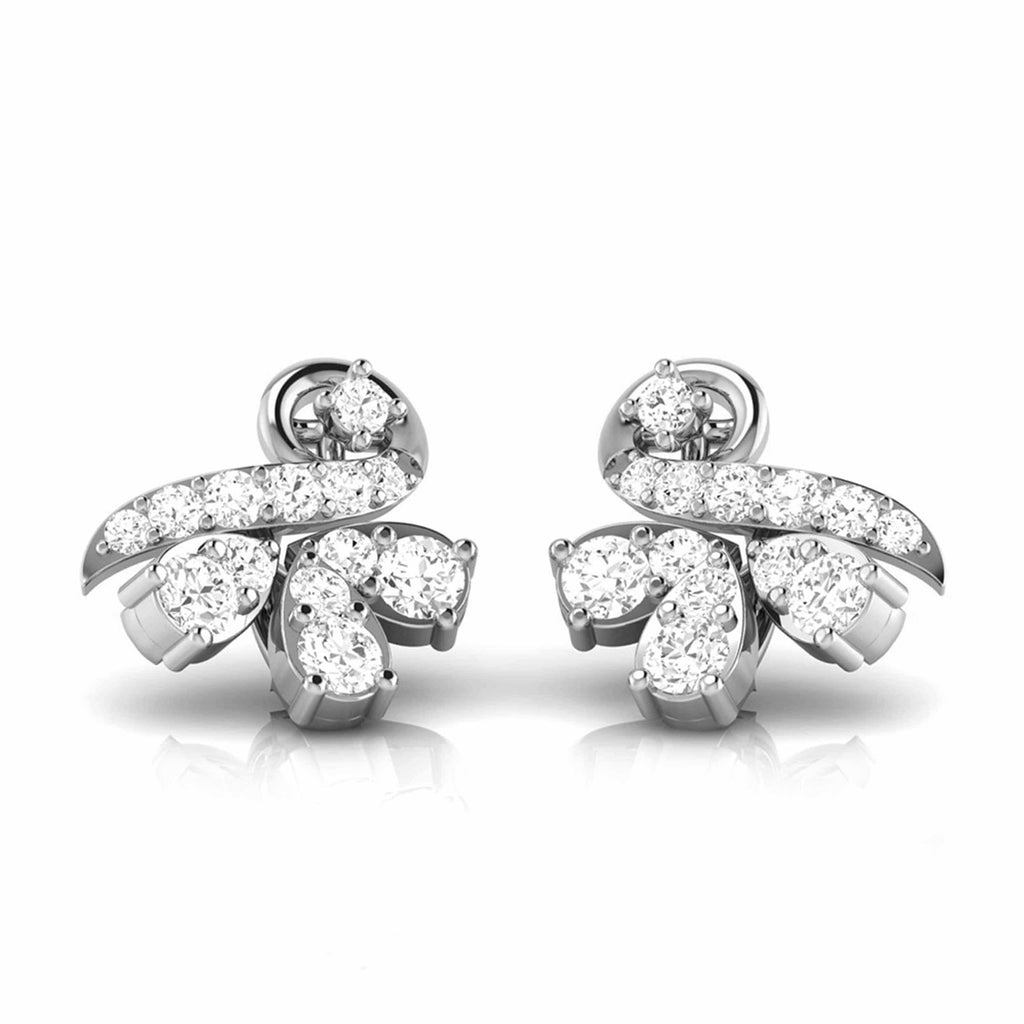 Jewelove™ Earrings SI IJ Platinum Earrings with Diamonds JL PT E ST 2240