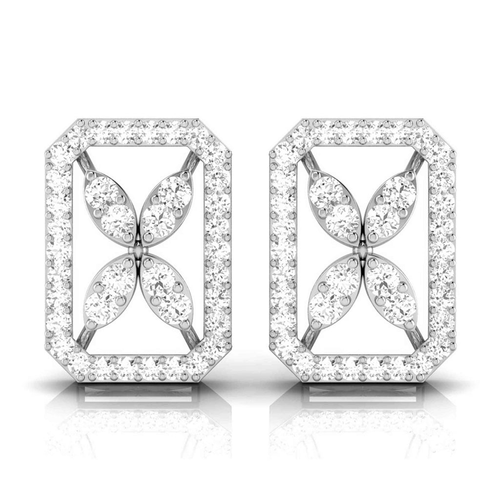 Jewelove™ Earrings SI IJ Platinum Earrings with Diamonds JL PT E ST 2241