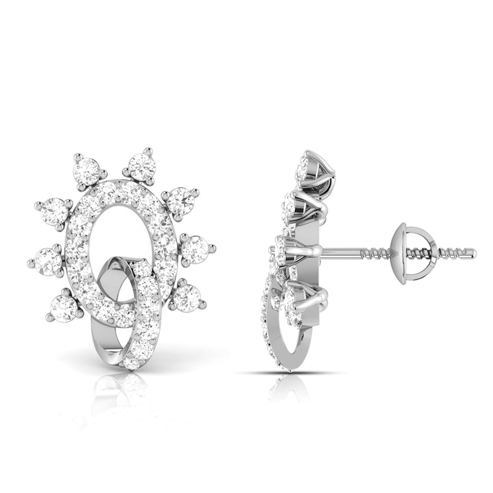 Jewelove™ Earrings Platinum Earrings with Diamonds JL PT E ST 2249