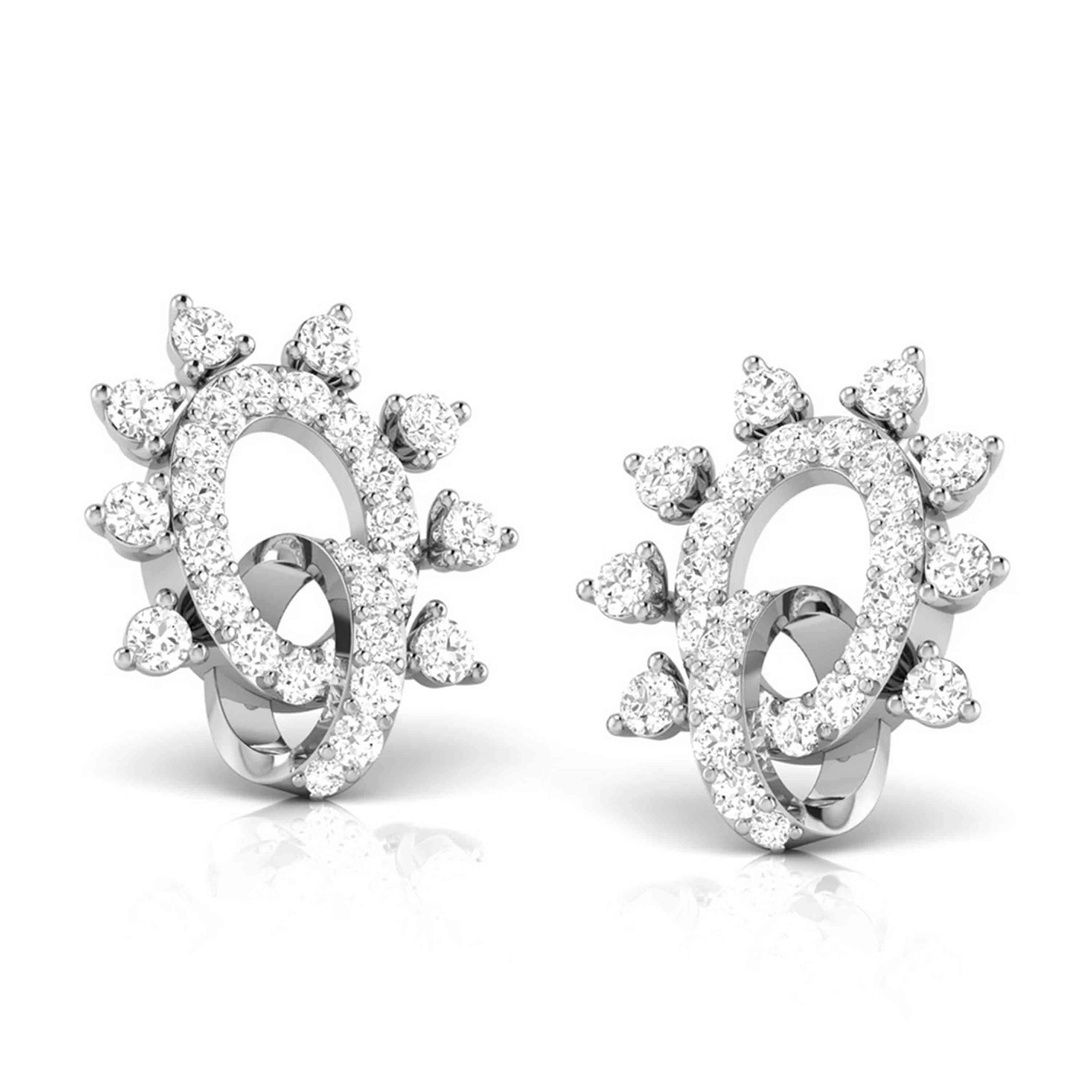 Jewelove™ Earrings Platinum Earrings with Diamonds JL PT E ST 2249