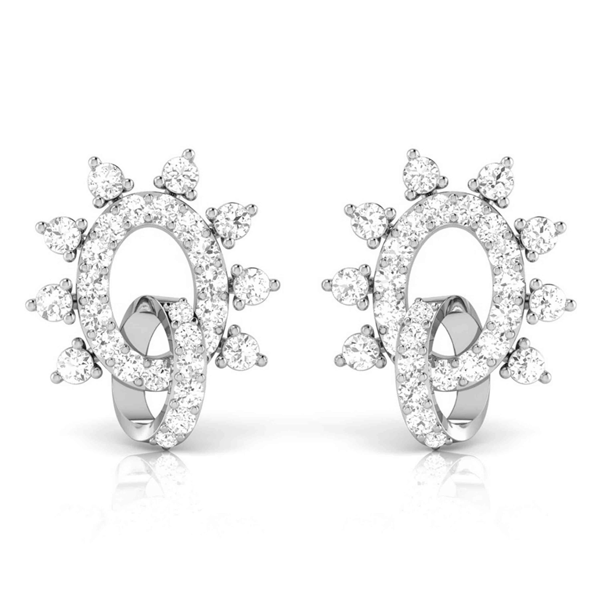 Jewelove™ Earrings Platinum Earrings with Diamonds JL PT E ST 2249
