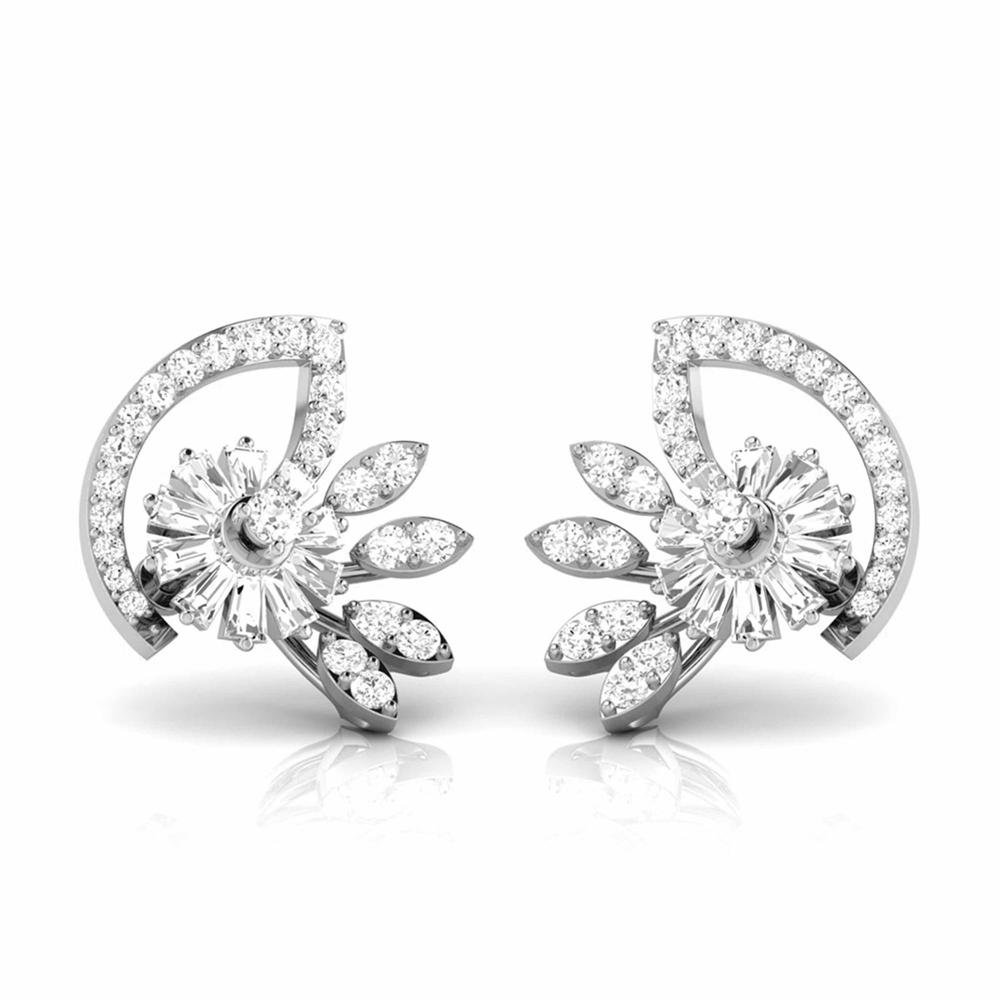 Jewelove™ Earrings Platinum Earrings with Diamonds JL PT E ST 2255