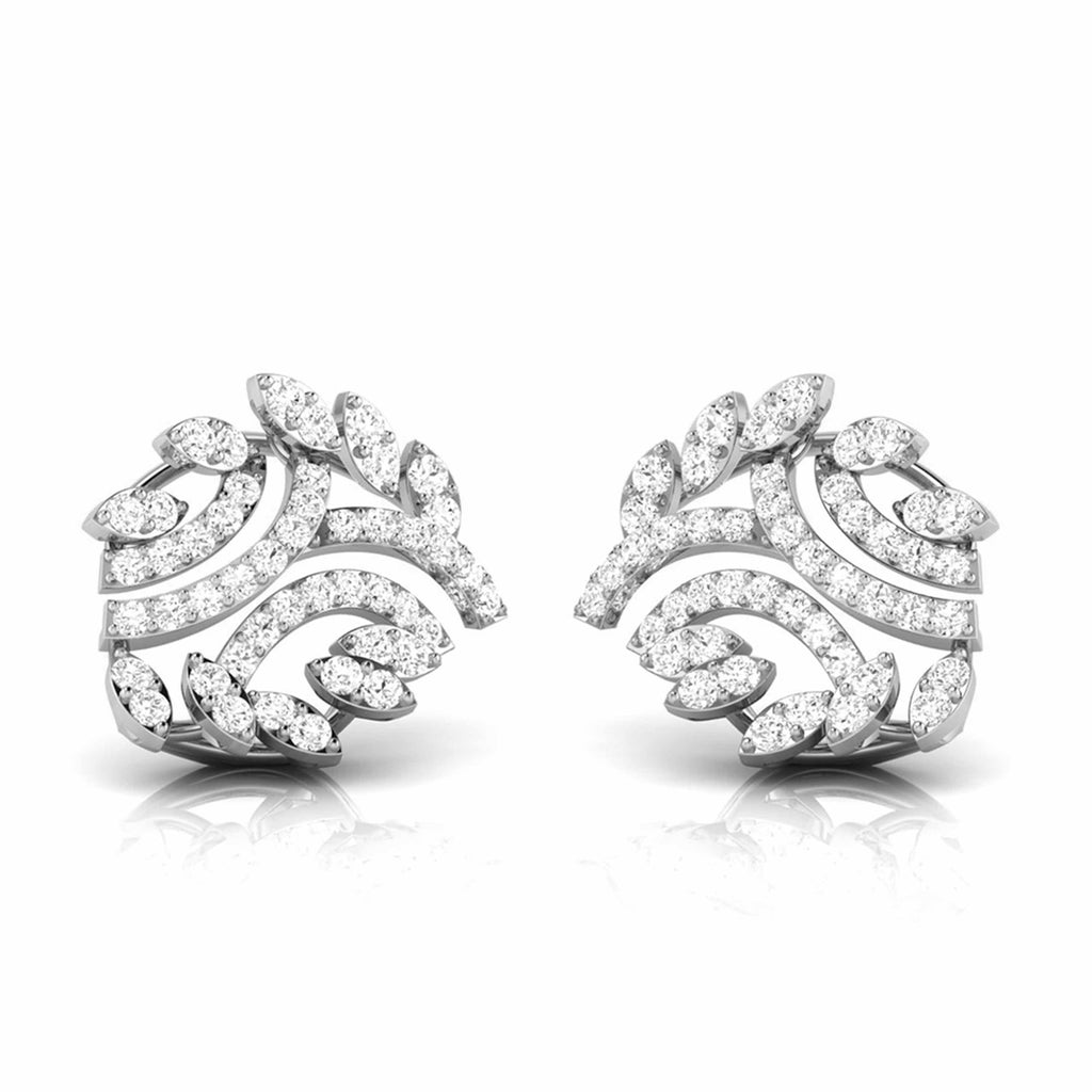 Jewelove™ Earrings SI IJ Platinum Earrings with Diamonds JL PT E ST 2256