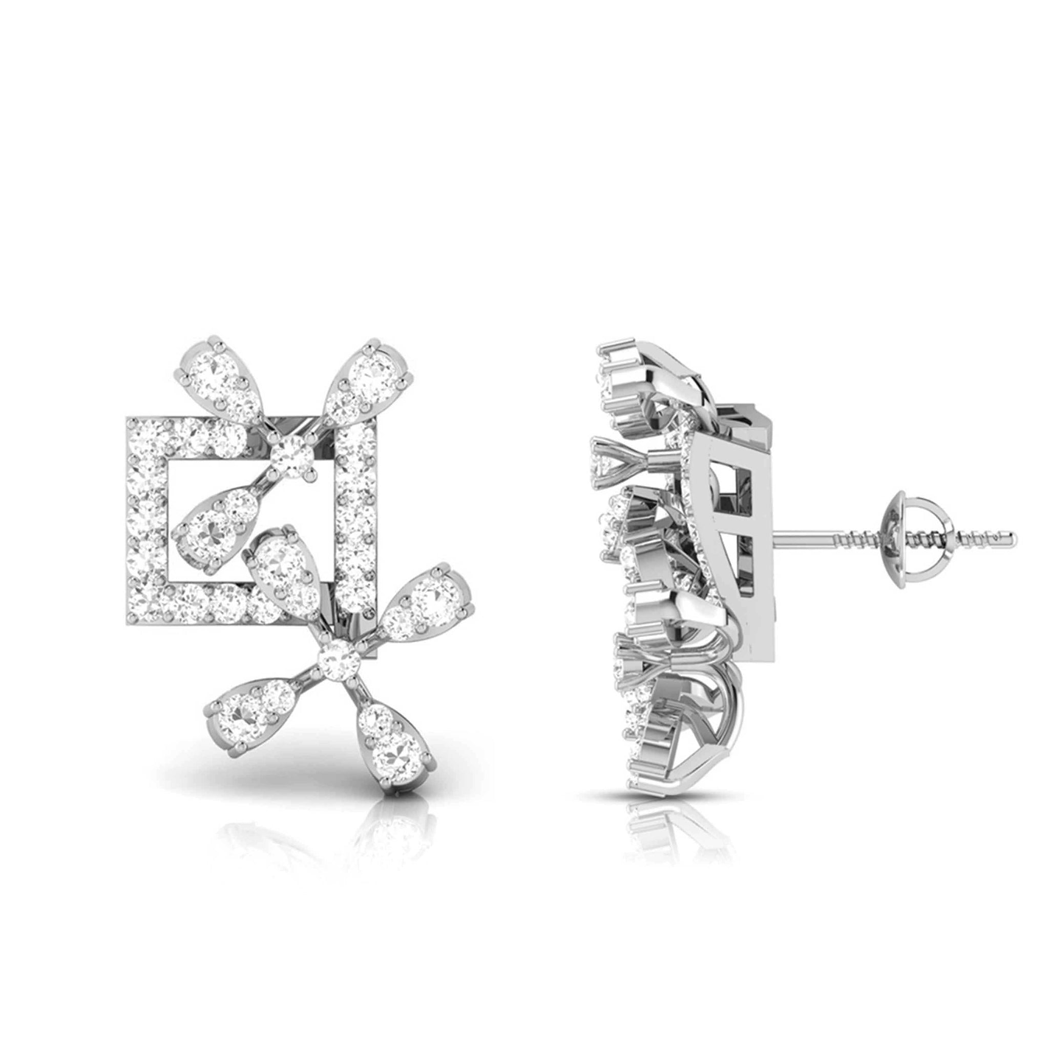 Jewelove™ Earrings Platinum Earrings with Diamonds JL PT E ST 2257