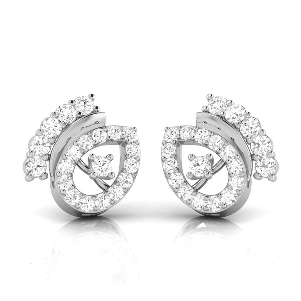 Jewelove™ Earrings SI IJ Platinum Earrings with Diamonds JL PT E ST 2259