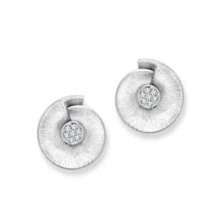 Platinum Earrings with Diamonds SJ PTO E 120 - Suranas Jewelove

