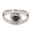 Jewelove™ Rings Platinum Engagement Ring for Women with Black Diamond  SJ PTO 516-BlackDiamond