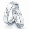 Jewelove™ Rings Both / SI IJ Platinum Engagement Rings with Small Single Diamonds SJ PTO 122