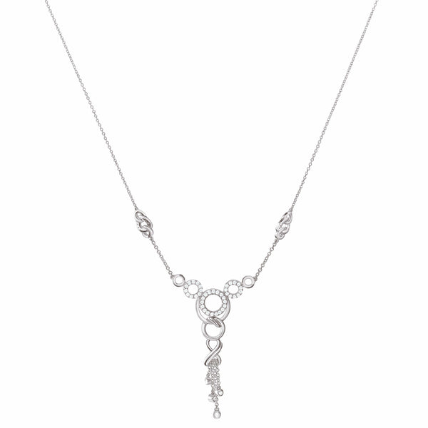 Jewelove™ Necklaces & Pendants Necklace only Platinum Evara Diamond Necklace & Earrings Set JL PT N 180