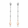 Jewelove™ Earrings SI IJ Platinum Evara Dual Tone Drop Earrings for Women JL PT E 190