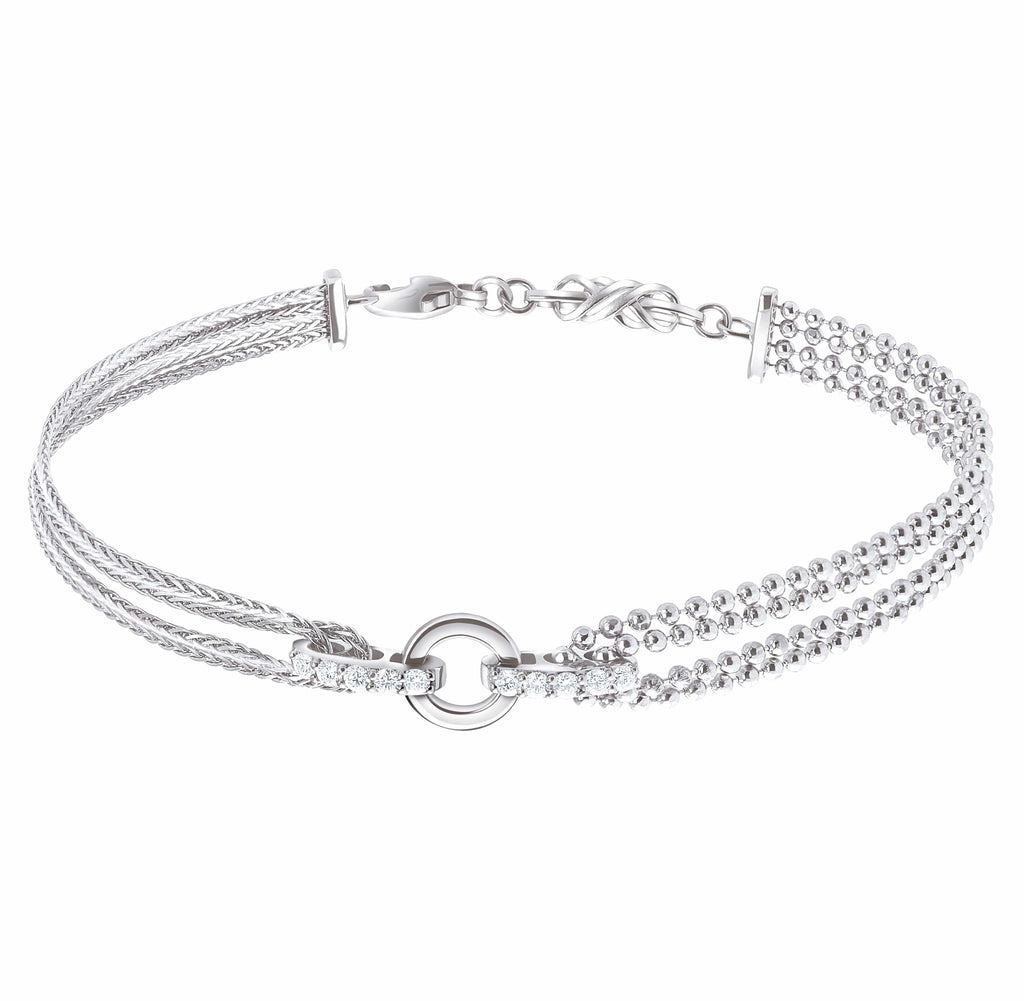 Platinum Evara Indo-Western Diamond Bracelet for Women JL PTB 638