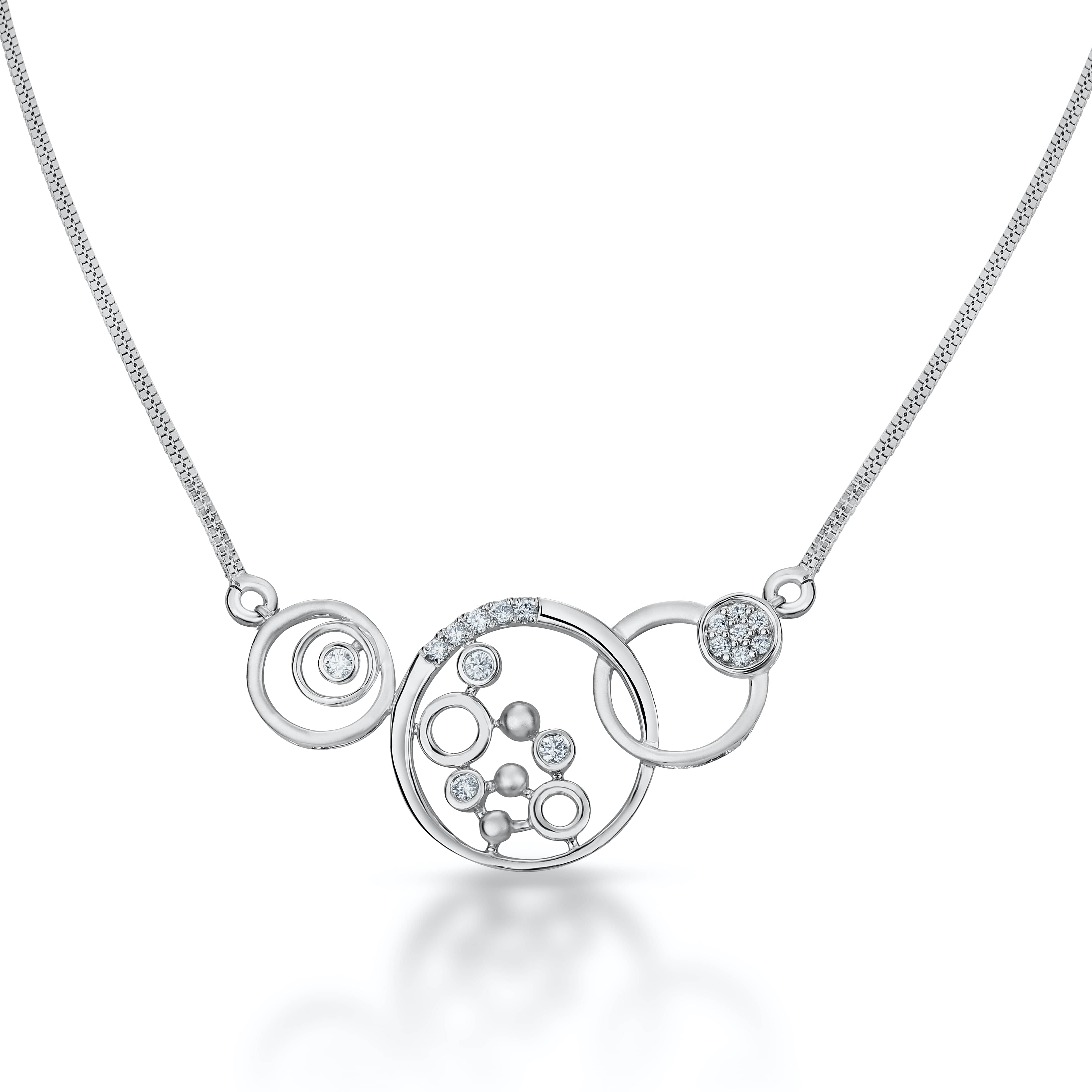 14K Gold Circle Pendant Necklace – BrookeMicheleDesigns