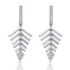 Jewelove™ Earrings SI IJ Platinum Evara Leaf Motif Women's Earrings JL PT E 192
