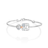 Jewelove™ Bangles & Bracelets SI IJ Platinum Evara | Rose Gold Diamonds Bracelet for Women JL PTB 827