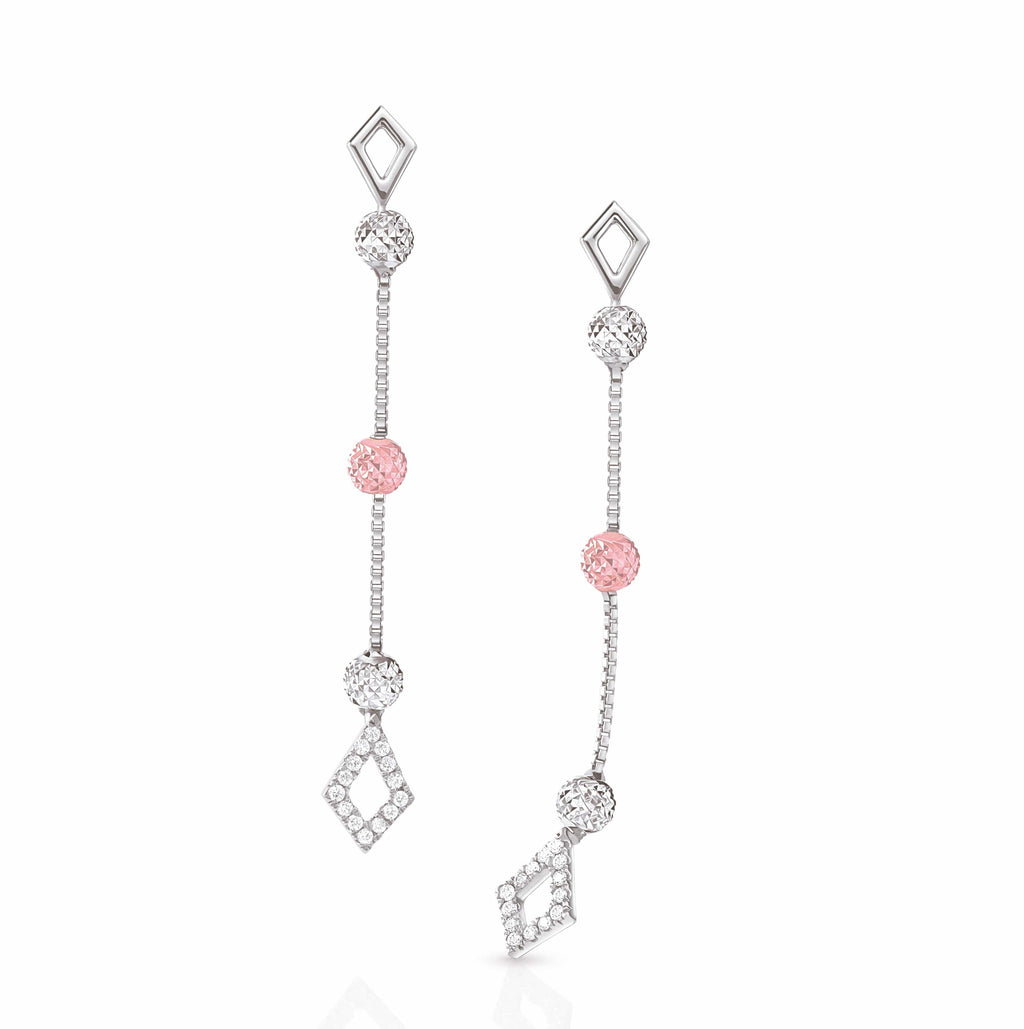 Jewelove™ Earrings SI IJ Platinum Evara | Rose Gold Earrings with Diamonds for Women JL PT E 252
