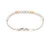 Jewelove™ Bangles & Bracelets Platinum Evara | Rose Gold Fusion Bracelet with Diamond Cut Balls for Women JL PTB 825
