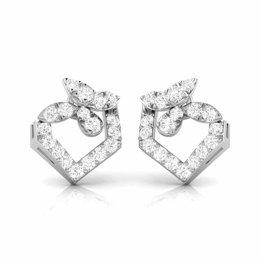 Jewelove™ Earrings SI IJ Platinum Fashionable Diamond Earrings for Women JL PT E OLS 15