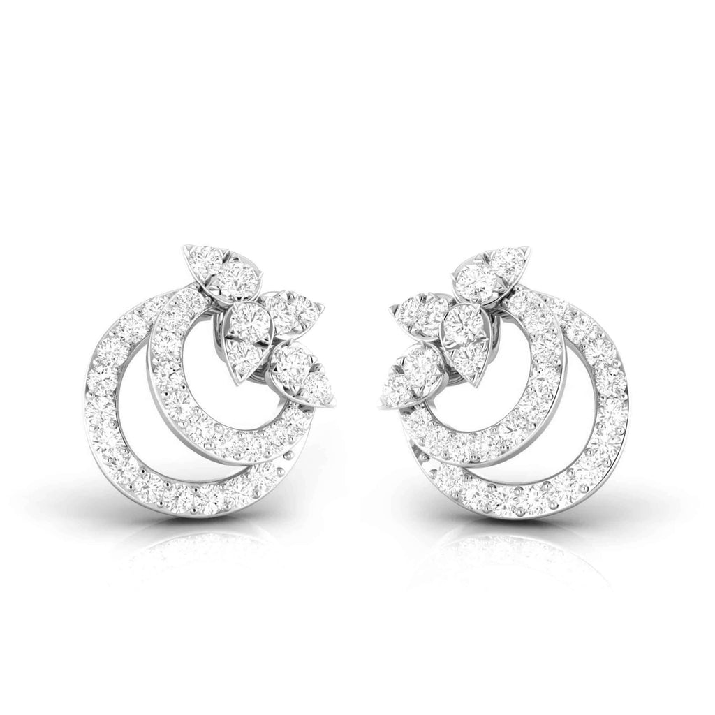 Jewelove™ Earrings SI IJ Platinum Fashionable Diamond Earrings for Women JL PT E OLS 44
