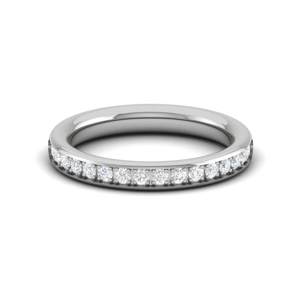 Jewelove™ Rings Women's Band only / SI IJ Platinum Half Eternity Diamond Ring for Women JL PT WB RD 131