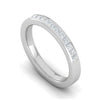 Jewelove™ Rings Platinum Half Eternity Princess cut Diamonds Ring for Women JL PT WB PR 135