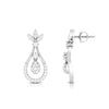 Jewelove™ Earrings Platinum Hanging Clusters Earrings with Diamonds for Women JL PT E N-11