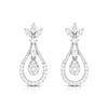 Jewelove™ Earrings SI IJ Platinum Hanging Clusters Earrings with Diamonds for Women JL PT E N-11