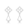 Jewelove™ Earrings Platinum Hanging Clusters Earrings with Diamonds for Women JL PT E N-21