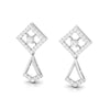 Jewelove™ Earrings Platinum Hanging Clusters Earrings with Diamonds for Women JL PT E N-21