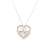 Jewelove™ Pendants SI IJ Platinum Heart + Heartbeat Pendant with Diamonds JL PT P 8090 with Chain