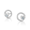 Jewelove™ Earrings Platinum Heart in Circle Diamonds Earrings JL PT E 245