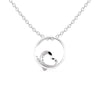 Jewelove™ Pendants Platinum Heart in Circle Diamonds Pendant for Women JL PT P 1267