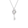 Jewelove™ Pendants Platinum Heart Key Pendant with Diamonds for Women JL PT P 1249