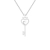 Jewelove™ Pendants Platinum Heart Key Pendant with Diamonds for Women JL PT P 1249