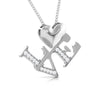 Front Side View of Platinum Infinity Heart Pendant with Diamonds JL PT P 8218