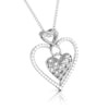 Front Side View of Platinum Infinity Heart Pendant with Diamonds JL PT P 8231