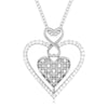 Front View of Platinum Infinity Heart Pendant with Diamonds JL PT P 8231