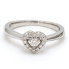 Front View of Platinum Heart Ring JL PT 662