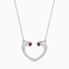 Jewelove™ Pendants Platinum Heart Ruby Pendant for Women JL PT P 18009