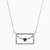Jewelove™ Pendants Platinum Heart Ruby Pendant for Women JL PT P 18046