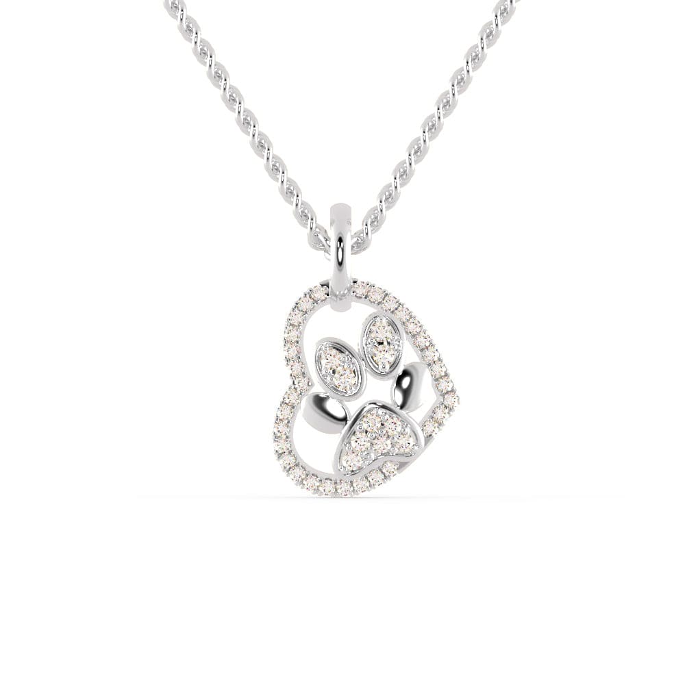 Jewelove™ Pendants SI IJ Platinum Heart with Diamonds Pendant for Women JL PT P 1224