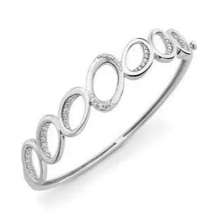The Clear Hoop Necklace in Platinum (46cm) main image 1