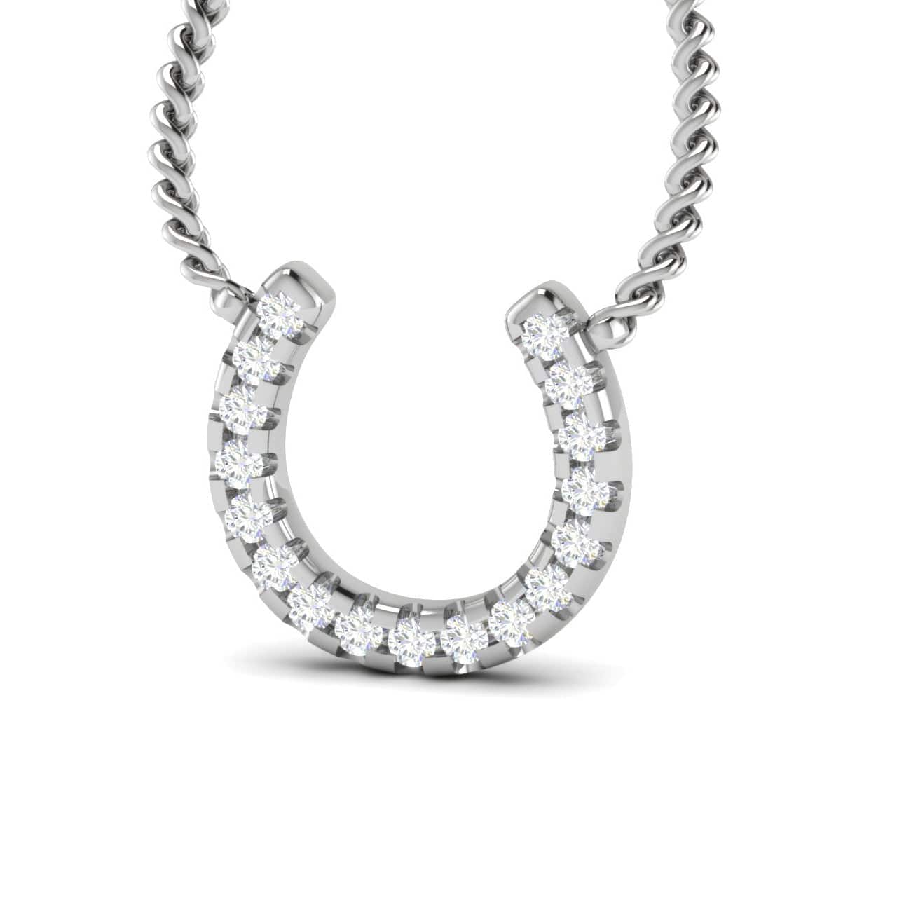 Hearts On Fire Diamond Horseshoe Necklace