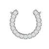 Jewelove™ Pendants Platinum Horseshoe Pendant with Diamonds for Women JL PT P PF RD 104