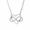 Jewelove™ Pendants SI IJ, with cable chain Platinum Infinity Heart Pendant with Diamonds JL PT P 170